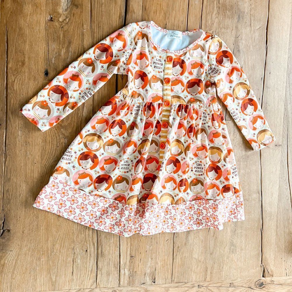 Little Miss Marmalade Girl Power Rules Skater Dress, Size 4